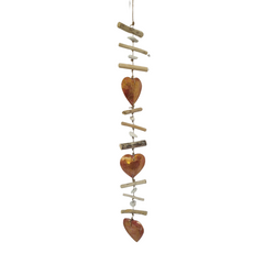 Mobile with red gold hearts 100 cm