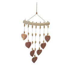 Wall Décor Red Gold Heart 50 cm