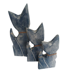 Cat Blue wash set 3 as 25, 30, 40 cm