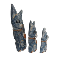 Cat Blue wash set 3 as 25, 30, 40 cm