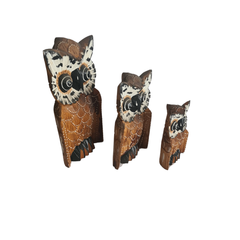 Owl Brown wash set 3 as 20, 30, 50 cm