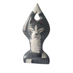Cat yoga black 25 cm