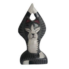 Cat yoga black 25 cm