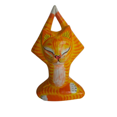 Cat yoga yellow 25 cm