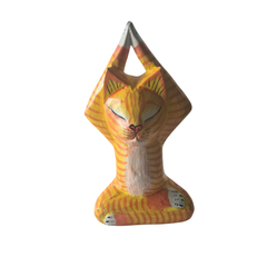 Cat yoga yellow 25 cm
