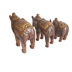 Elephants brown set of 3 as 20, 25, 30 cm