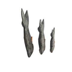 Cat figures black set of 3 as 30, 40, 50 cm