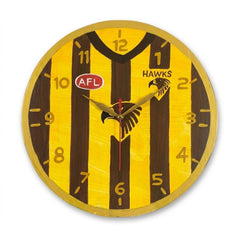 Football clock round 30 cm Hawthorn Hawks