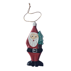 Santa Xmas Ornament Pack Of 5, 17 x 6 x 1 cm