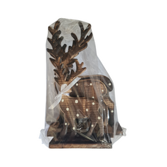 Reindeer Brown With White Dot Set Of 3, L = 24 x 12 x 8, M = 22 x 10 x 7, S = 18 x 8 x 6 cm