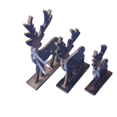 Reindeer Brown With White Dot Set Of 3, L = 24 x 12 x 8, M = 22 x 10 x 7, S = 18 x 8 x 6 cm