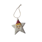 Santa As Xmas Star Hanging Ornament Pack Of 5, 7 x 7 x 1 cm
