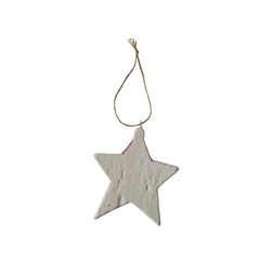 Santa As Xmas Star Hanging Ornament Pack Of 5, 7 x 7 x 1 cm
