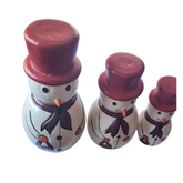 Snowman With Top Hats Set Of 3