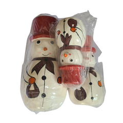 Snowman With Top Hats Set Of 3