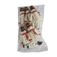 Santa Snowman With Flexible Arms & Legs Hanging Ornament Pack Of 5, 15 x 4 x 1 cm