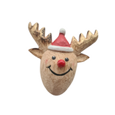 Santa Reindeer Head Hanging Ornament 9 cm