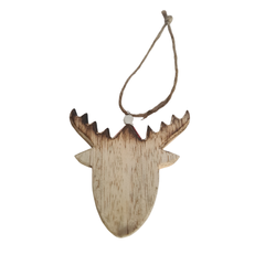 Santa Reindeer Head Hanging Ornament 9 cm
