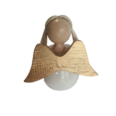 Xmas Angel White With Gold Wings 12 cm