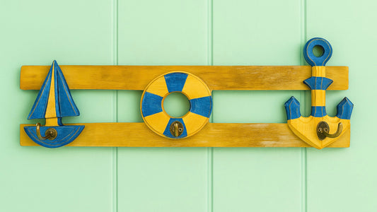 A Seaside Themed Coat Rack That Organizes with Style