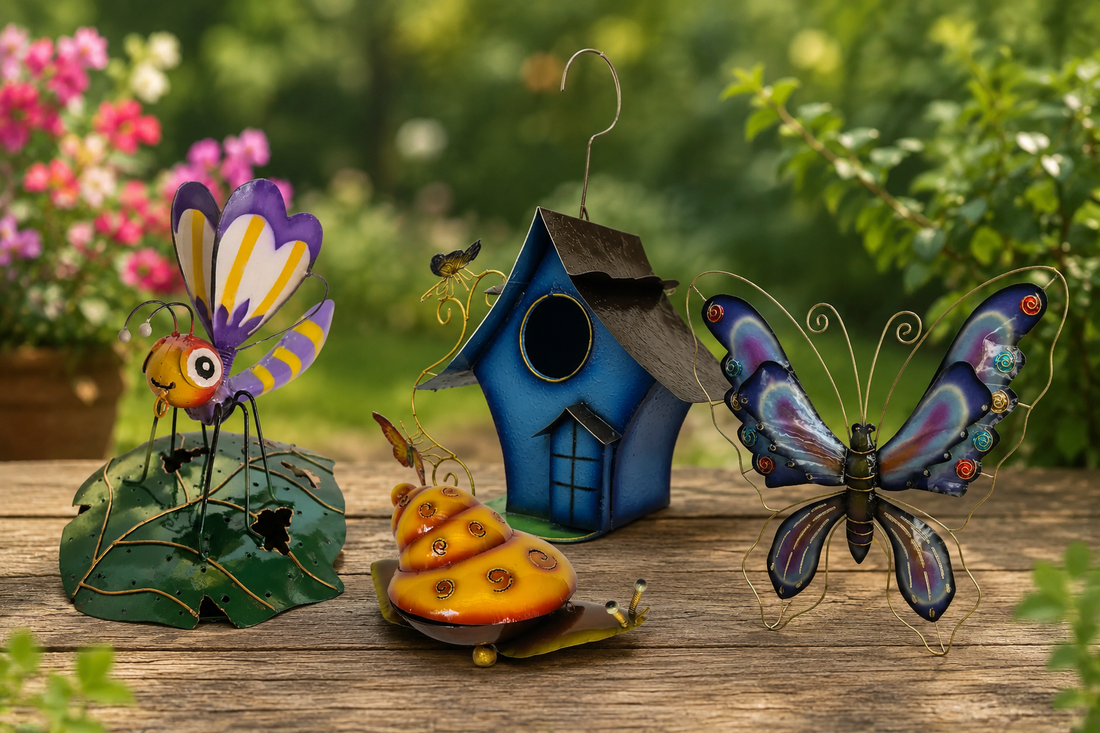 Bring Bali Outdoors with Handcrafted Metal Garden Accessories