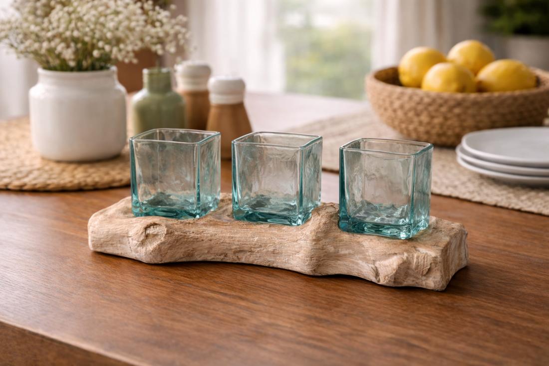 Molten Glass on Driftwood: The Art of Natural Sculptural Decor
