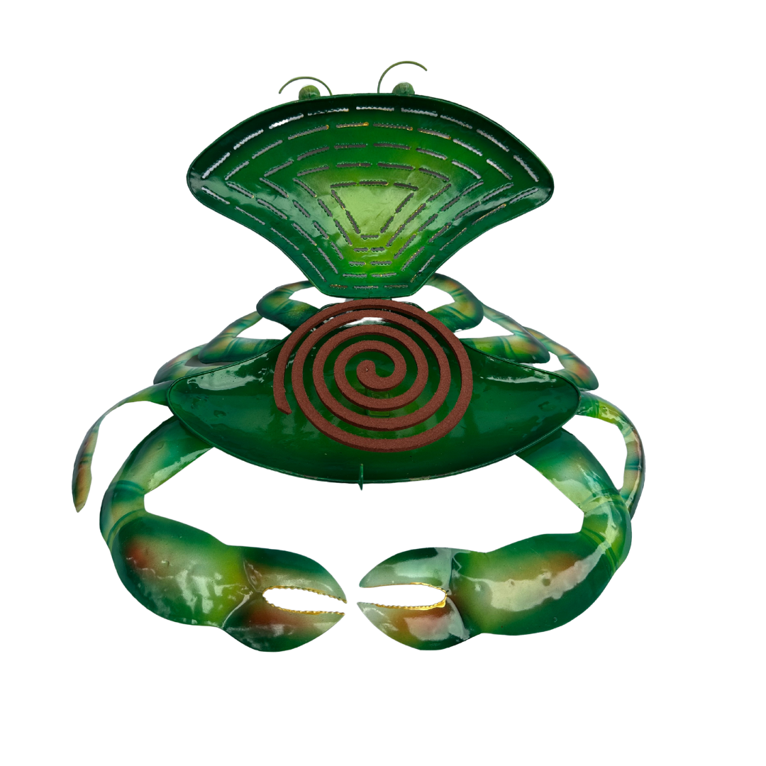 Crab mosquito coil holder green 28 cm