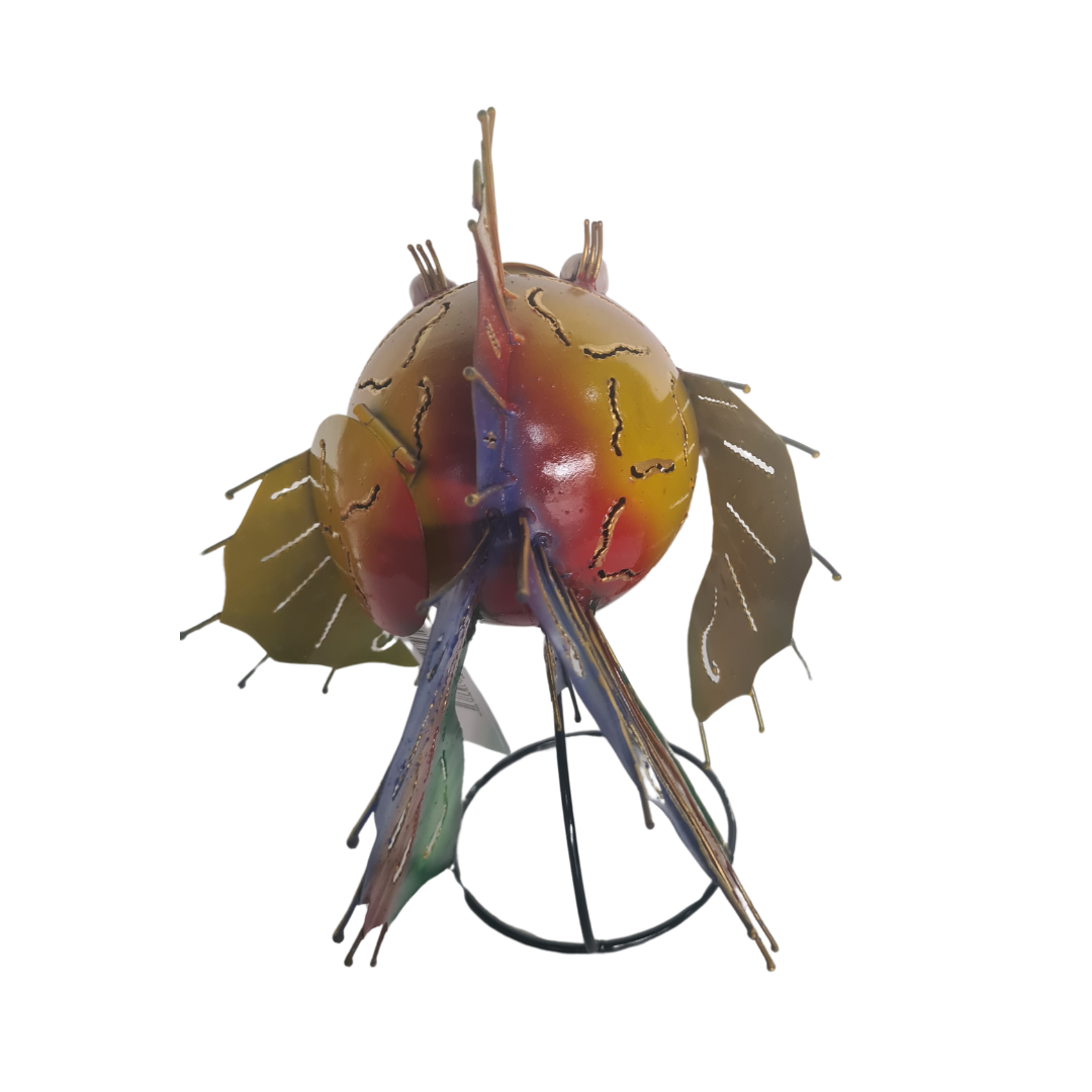 Fish Standing Med Yellow Blue 27 cm