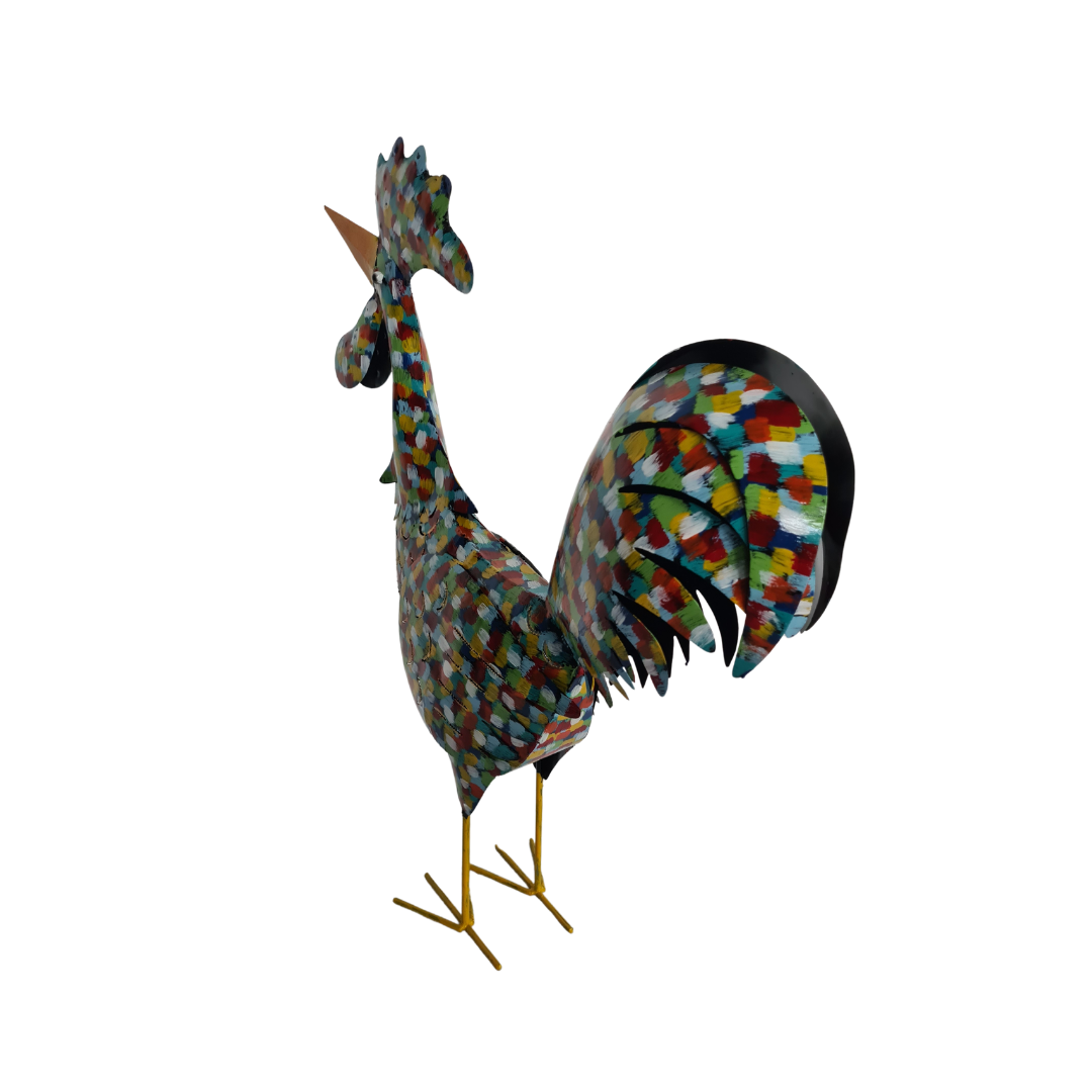 Colourfull candle holder Rooster 65 cm