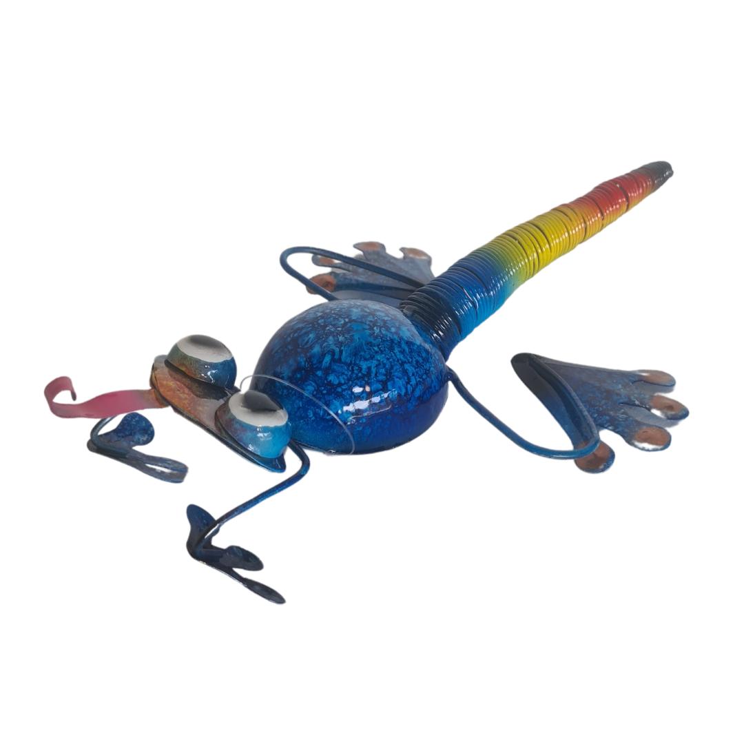 Gecko sitting blue 25 cm