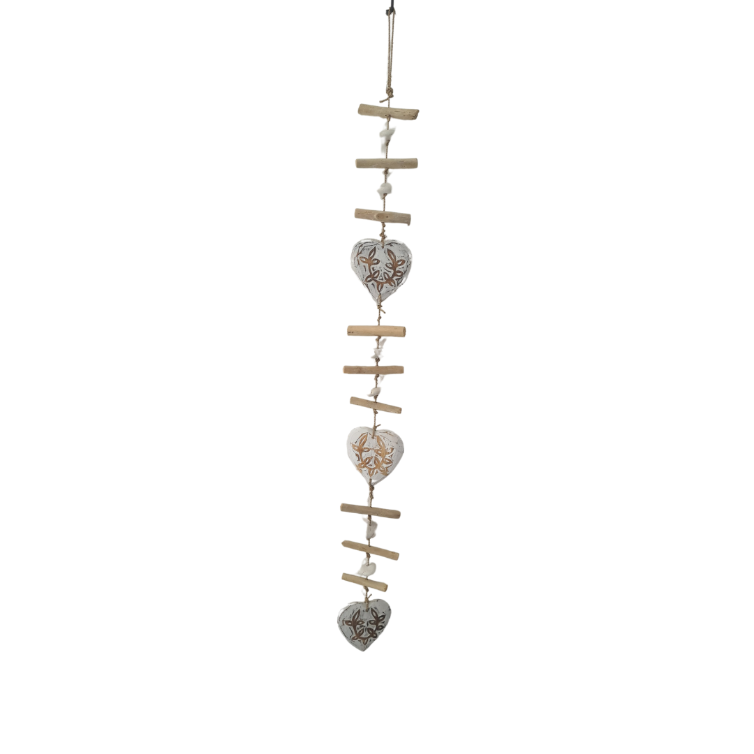 Mobile White Heart with Veins 100cm