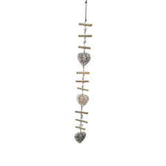 Mobile White Heart with Veins 100cm