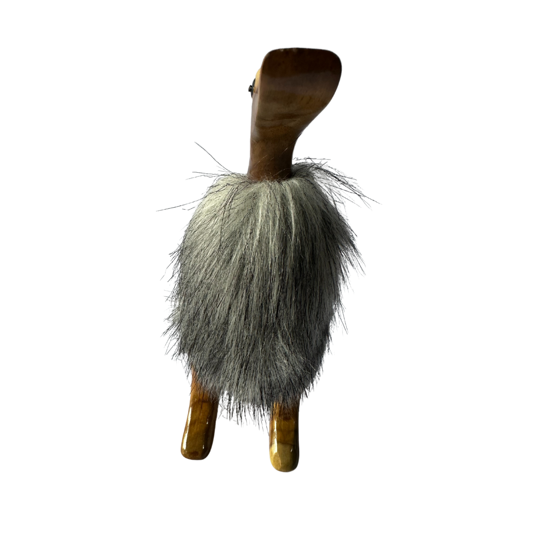 Duck high heels full grey hair coat 25 cm