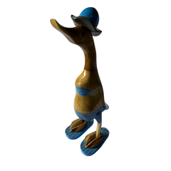 Duck blue bikini, hat and flip flops 35 cm