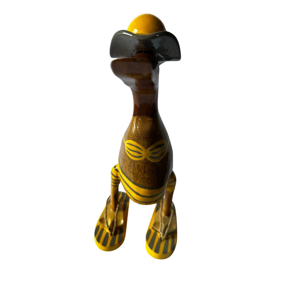 Duck yellow bikini, hat and flip flops 25 cm
