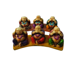 Budhas set of 3 in resin see no evil 5 cm high