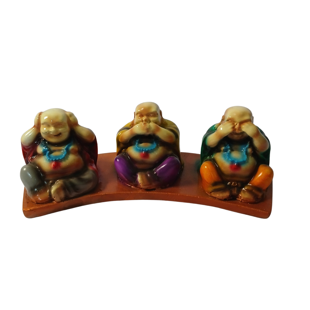 Budhas set of 3 in resin see no evil 5 cm high