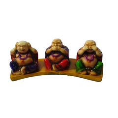 Budhas set of 3 in resin see no evil 5 cm high