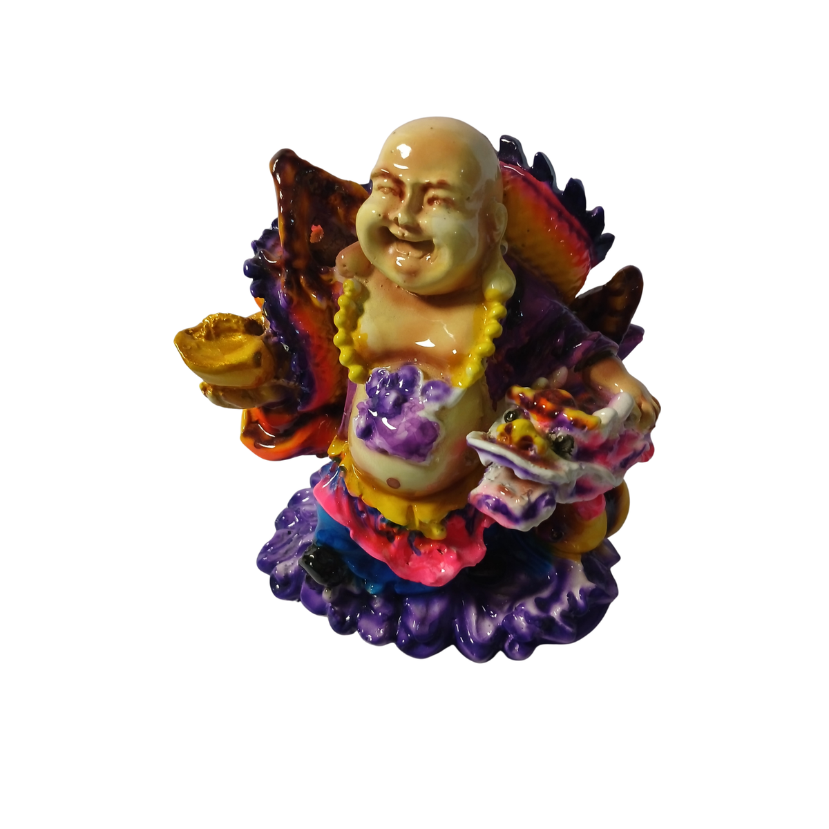 Shaolin or monk purple in resin 18 cm high