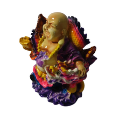 Shaolin or monk purple in resin 18 cm high