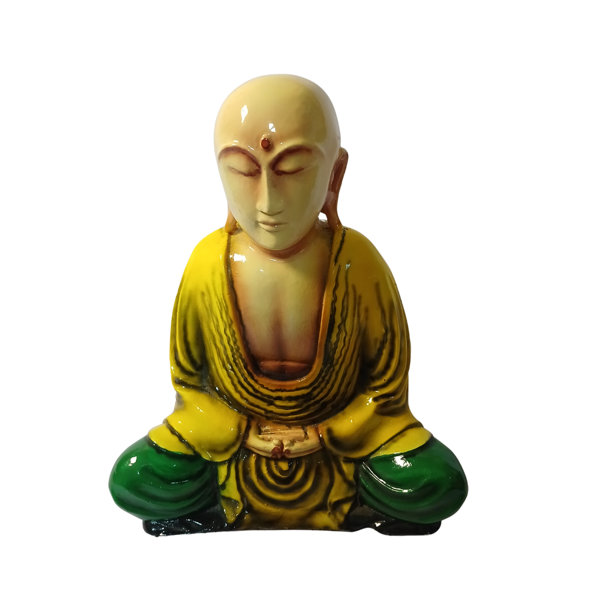 Biksu sitting budha in resin 23 cm high