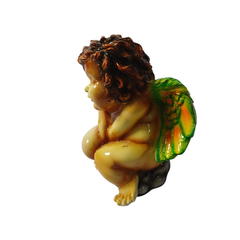 Cherub sitting in resin 10 cm high