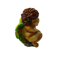 Cherub sitting in resin 10 cm high