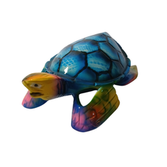 Turtle blue in resin 16 cm long