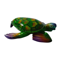 Turtle green in resin 16 cm long