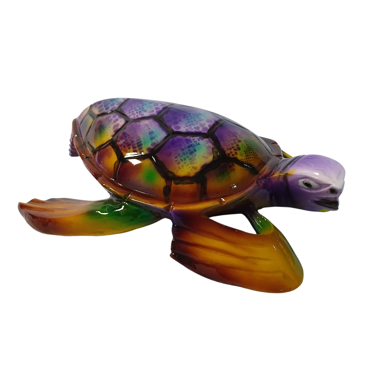 Turtle purple in resin 16 cm long