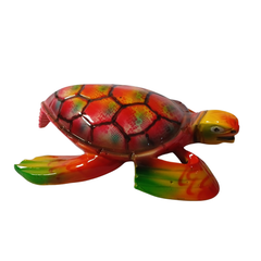 Turtle red in resin 16 cm long