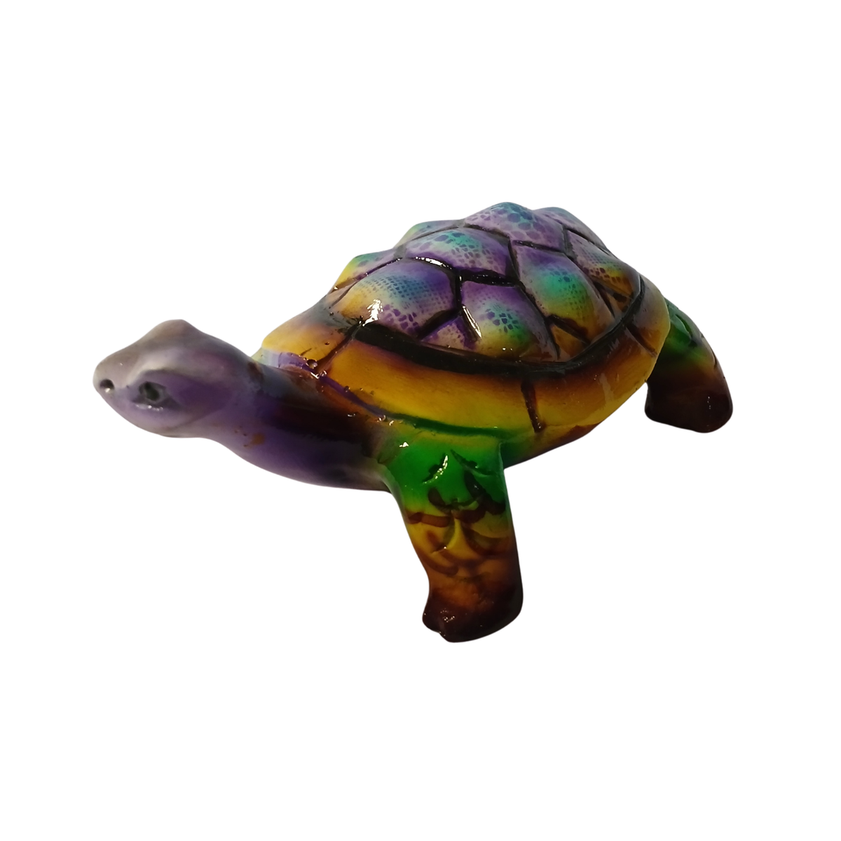 Turtle purple in resin 15 cm long