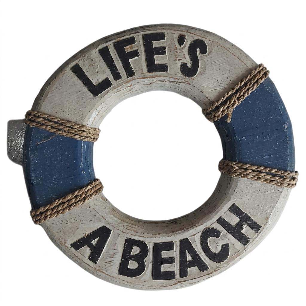 Lifebuoy "Life's A Beach" 28 x 28 cm