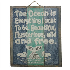 The Ocean is Everything Plaque 50 x 30 cm
